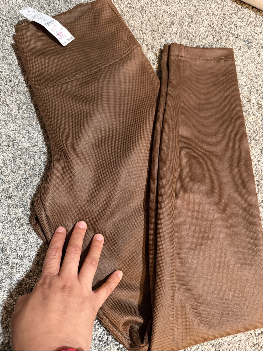 White House Black Market Brown Textured Leggings